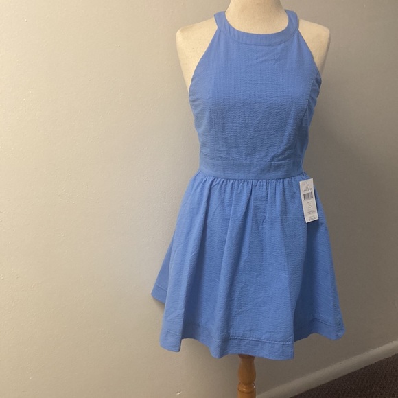 NWT Lauren James Dress Abigail Light Blue Size M. Made in USA - Picture 2 of 11